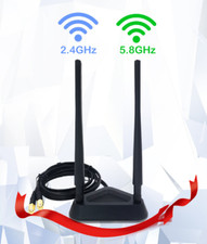 2.4G 5G Dual band extender WiFi router wireless network card 8DB SMA antenna