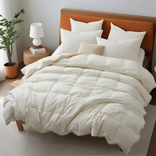 HOTEL Silent Soft Touch Oversized Down Comforter, King Queen Duvet Insert