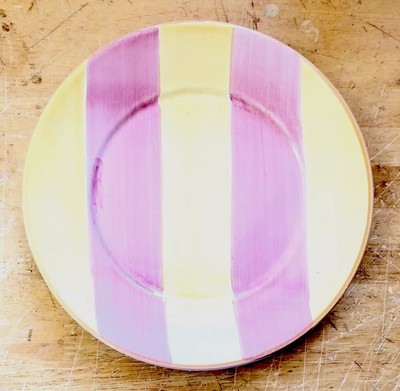 Pottery Barn Salad Plate Sunnyside Hand Painted Yellow Pink