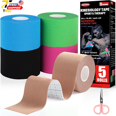 5 Roll Kine-siology Tape Athletic Muscle Support Sport Elastic Physio Therapeuti