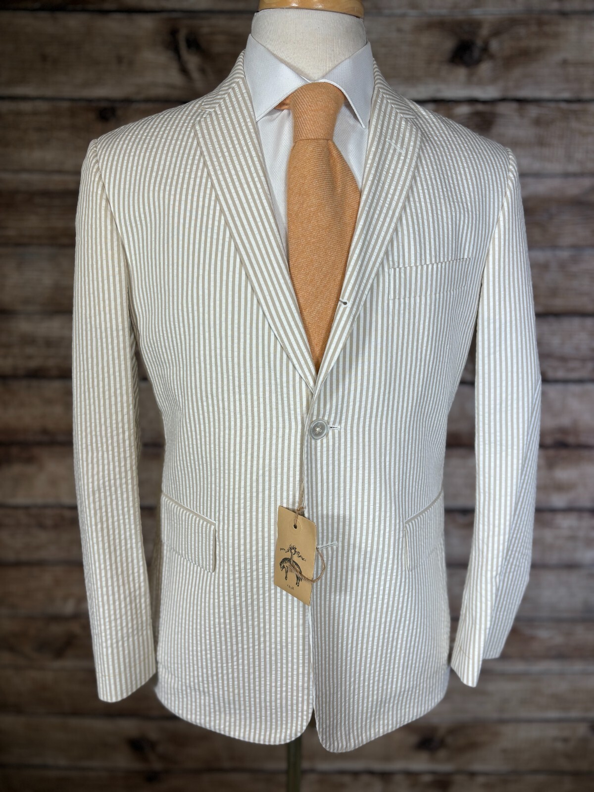 Brooks Brothers Black Fleece Seersucker Suit Size BB1 BB2 Thom