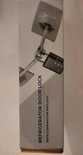 Computer Security Products Refrigerator Door Lock With Padlock, White