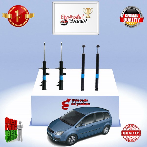 Set 4 StoßDäMpfer Vorderseite + Heck GeräT Focus 1.6 74KW 100CV Von 2007->-image