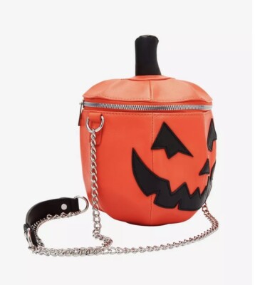 Pumpkin Figural Purse Goth Crossbody Shoulder Bag Halloween Gothic Rare Sold Out