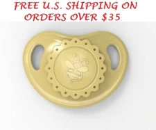 Honeybug VINTAGE Magnetic Pacifier reborn art doll baby newborn OLD GOLD
