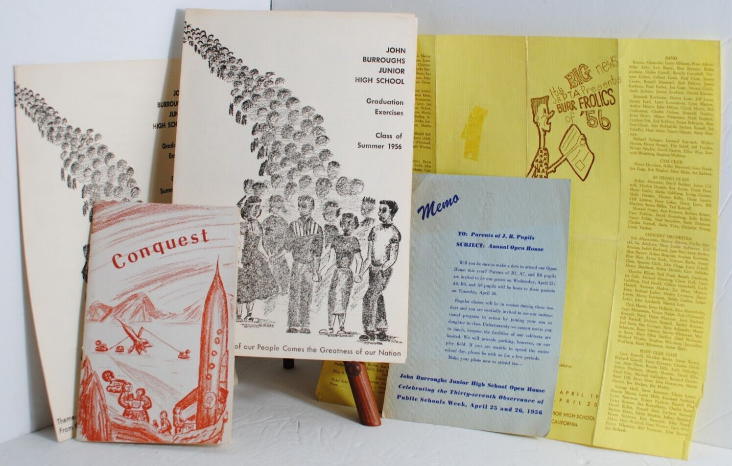 1956 John Burroughs Junior High School Collection Lot of 4