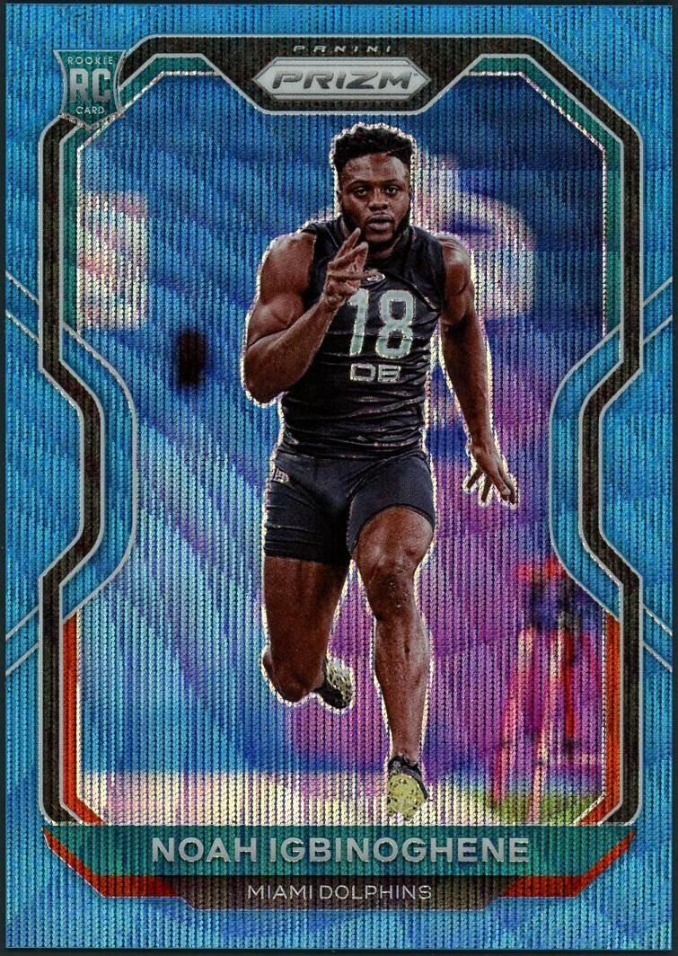 Noah Igbinoghene Panini Prizm #340 Blue Wave