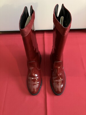 Stiefeletten PERTTi  PALMROTH  Lack aus Finnland,   ROT,   D 38,