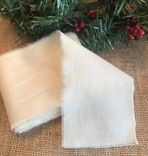 4 Yard - Primitive Fabric Strip 3" wide MUSLIN Christmas Ribbon Farmhouse crafts