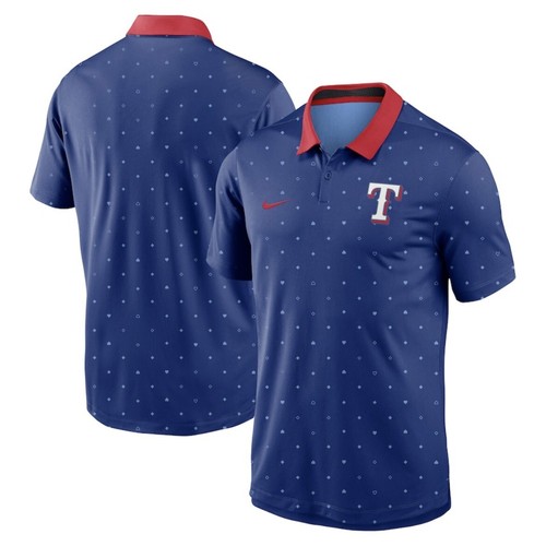Nike Texas Rangers Men's Size Small Royal Legacy Polo Icon Vapor Performance - Picture 4 of 10