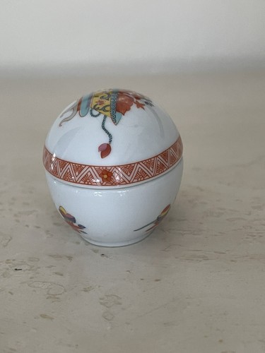 Vintage Bernardaud Limoges France #11 Egg Trinket Box Oval Fou Tcheou Porcelain - Picture 4 of 10