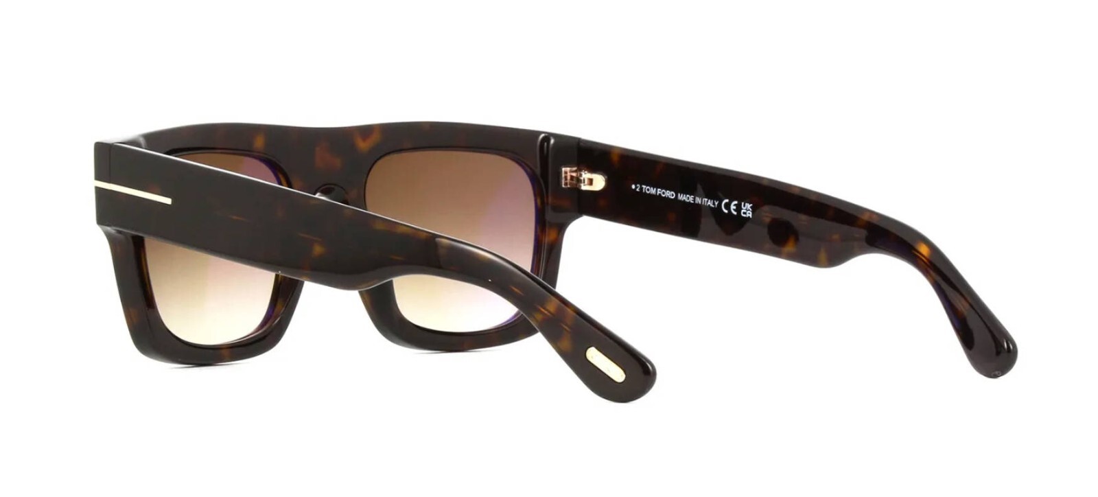 Tom Ford FAUSTO FT 0711 Dark Havana/Light Brown Shaded (52F) Sunglasses image 4