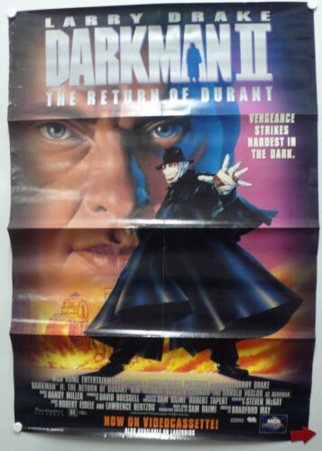 DARKMAN 2 THE RETURN OF DURANT Videocassette and Laser Disc Movie Poster (1995)