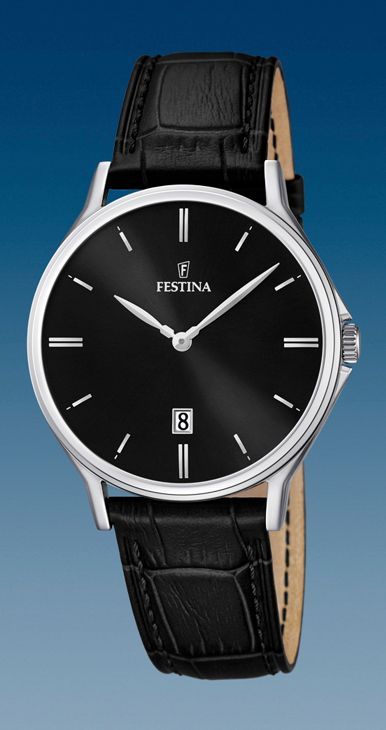 Festina Orologio Uomo Cinturino Pelle Nero F16745/5 for sale online | eBay