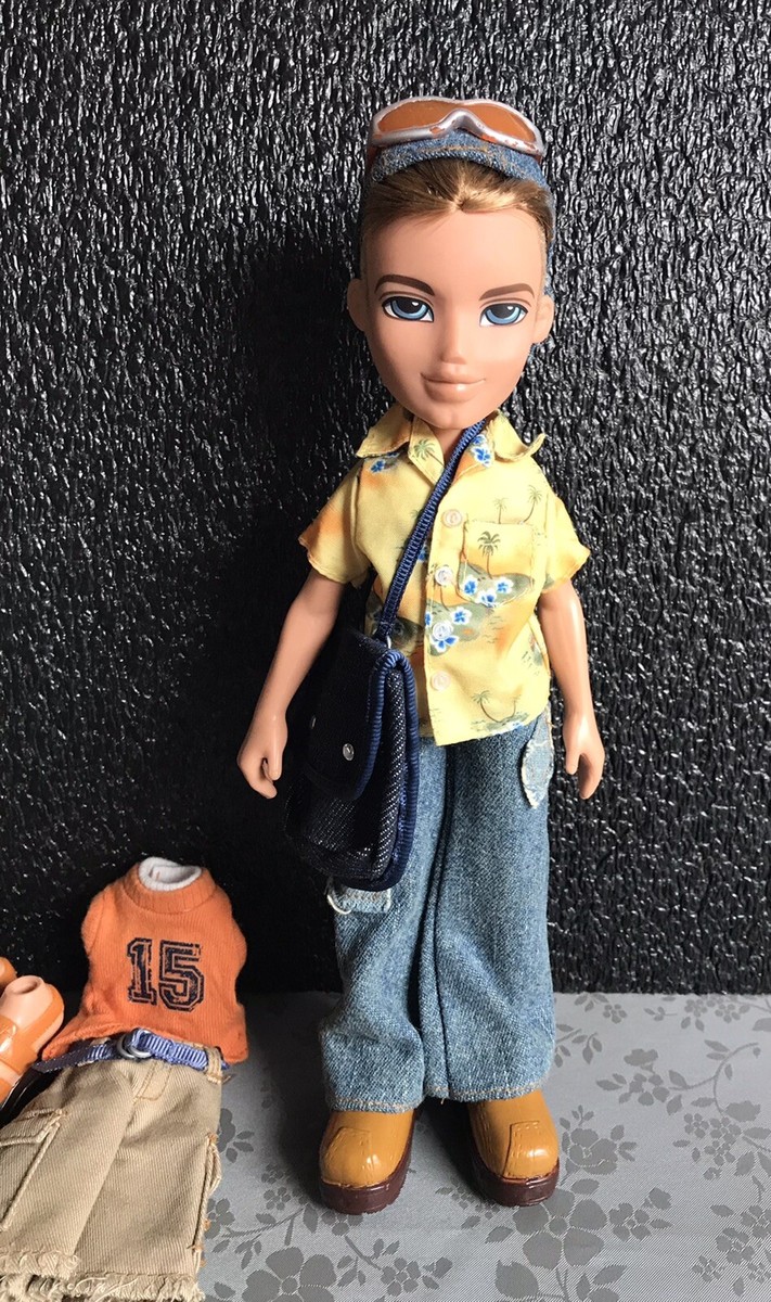 BRATZ BOYZ 10” DOLL, NU COOL CAMERON w/2 ORIGINAL NU COOL OUTFITS