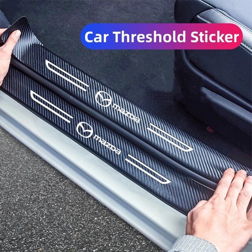 Car Door Sill Sticker Carbon Fiber Threshold Protector For Mazda 3 6