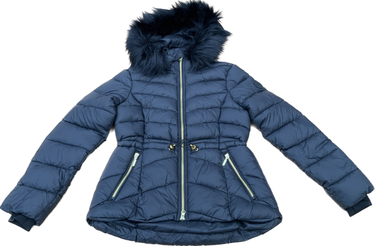 Firetrap Womens Quilted Jacket/ Padded Coat uk 16 Black New RRP