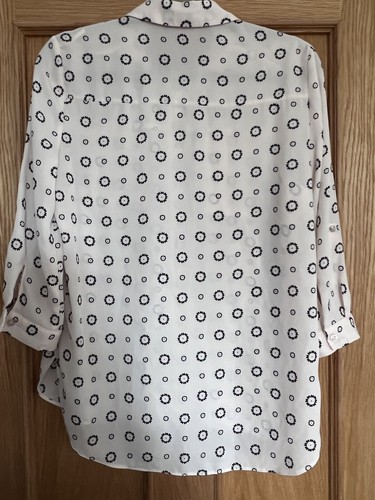 Dorothy Perkins size 12 cream shirt blouse buttons office work - Picture 5 of 6