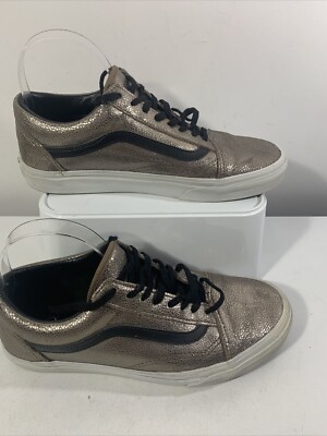 Vans Old Skool Leder Gold Low Tops. Größe 6