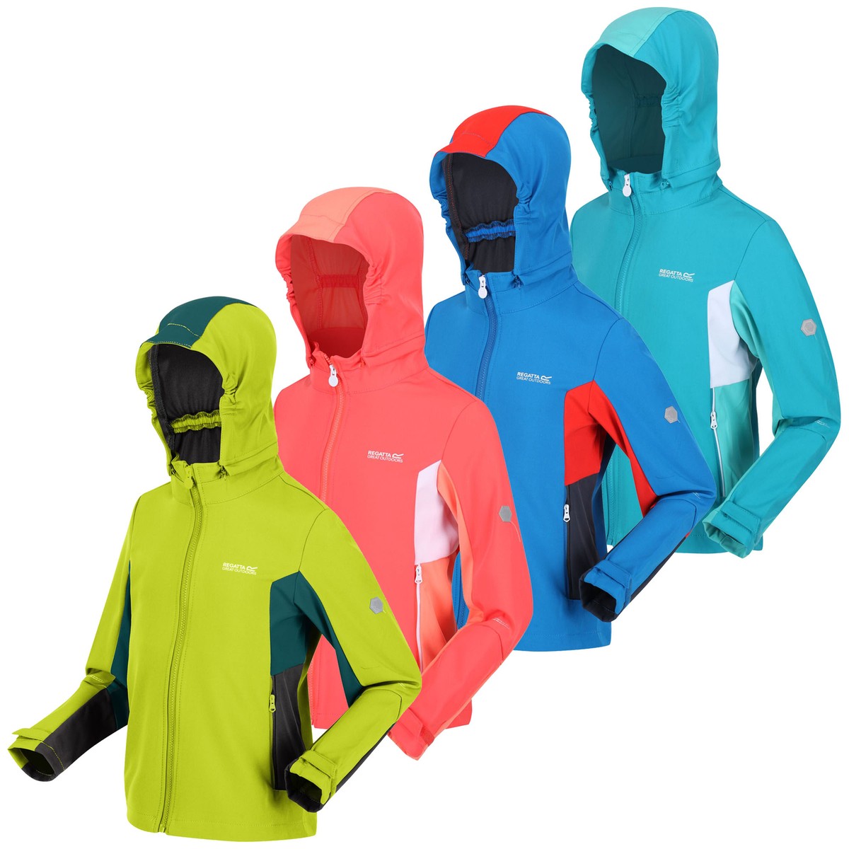 Veste Softshell Enfant Regatta Acidity V - Légère, Déperlante Et Confortable Pour Aventures Extérieures