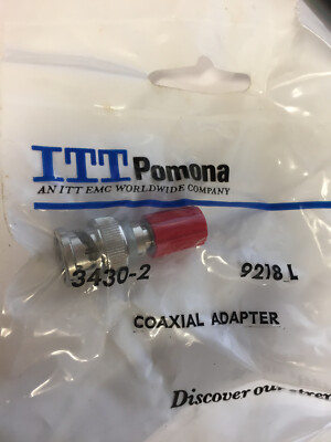 3430-2 POMONA Connector Adapter, BNC Coaxial, 1 Positions, Plug, Binding Post, 1