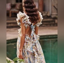 New ZIMMERMANN Pop Ruffled Patch Floral Maxi Size AU1 S