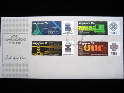 Singapore FDC - 1983 World Communications Year | eBay
