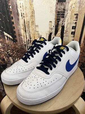 Nike Court Vision Low NBA Shoes White Blue Void Yellow DM1187-102
