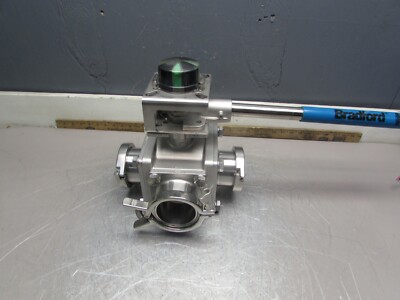 DIXON / BRADFORD 3-WAY SANITARY VALVE, 3'', 800 WOG, A3, CF8M TAKEOUT! MAKE OFFER