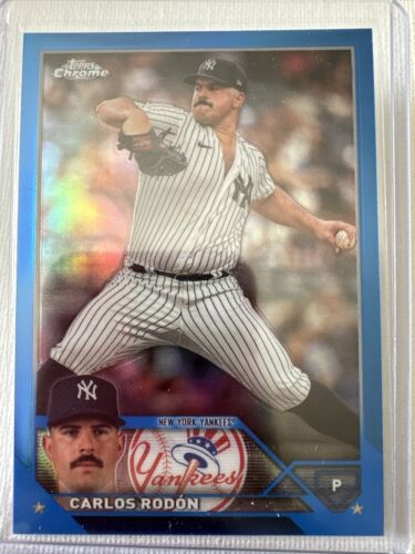 2023 Chrome Update Carlos Rodon Rodón Blue Refractor /150 Yankees