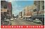 thumbnail 1  - Kalamazoo Michigan 1950&#039;s Cars Woolworth&#039;s Sign Street Scene Chrome Post Card