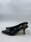 Louis Vuitton Black Leather Slingback Pump W 8.5