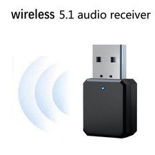 3.5mm USB Bluetooth 5.1 Audio Stereo AUX Wireless Receiver Adapter Built-in Mic