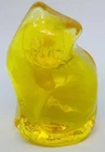 Vintage Blenko Yellow Glass Cat USA