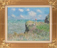 Peelable Wall Poster Sticker Full Claude Monet Walk on the Cliff, 704x594