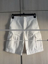 Polo Ralph Lauren Boys Size 10 White Cotton Cargo Shorts Preppy Ivy Cruise NWT
