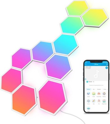 Govee Glide Hexa LED Wall Light Panel, RGBIC Hexagonal LED Wall Lights, 10-pack