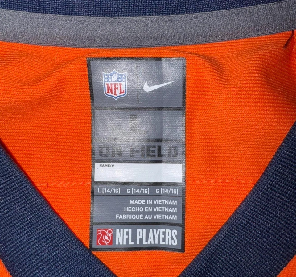 Camiseta NFL Nike On Field Denver Broncos Von Miller tamanho juvenil grande 14-16 - Imagem 2 de 4