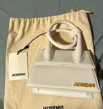 Jacquemus Mini Henkeltasche Leder Weiß Logo ...