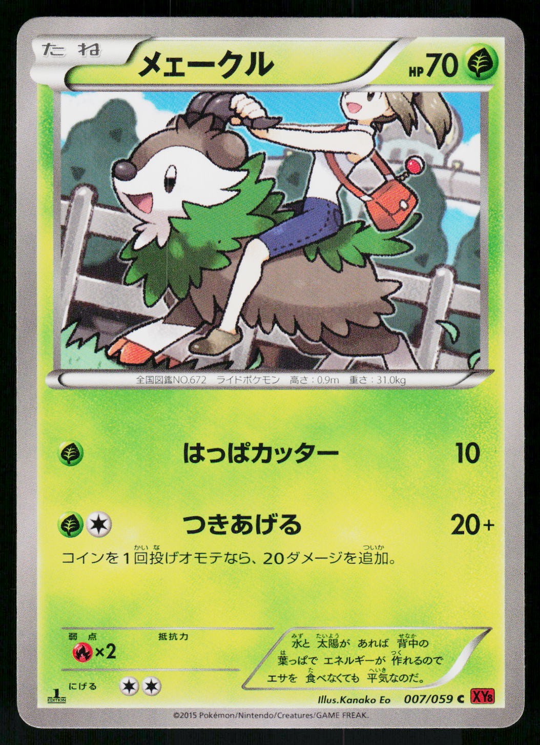 XY8-Br: Red Flash Skiddo 007/059 1st Edition NM