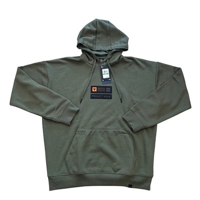 Under Armour Mens Project Rock Veterans Day Heavyweight Hoodie Green 1382154 L