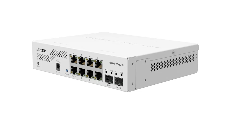 MikroTik CSS610-8G-2S+IN 8-Port Gigabit Switch + 2x 10G SFP+ Fibre Uplink - Image 2 of 4