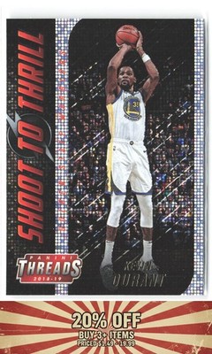 2018-19 Panini Threads #13 Kevin Durant Shoot to Thrill Dazzle Warriors