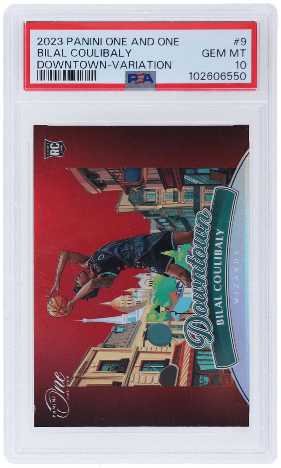 2023 Panini One and One Bilal Coulibaly Downtown Player VAR #9 PSA 10