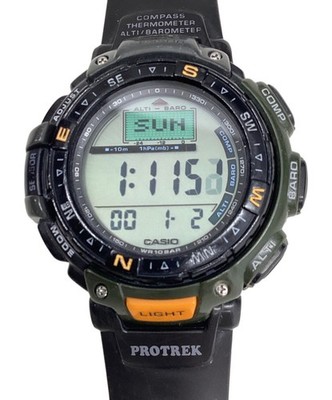 CASIO PROTREK PRO TREK PRG-40 Triple Sensor Herren Schwarz Uhr Japan - Rang B