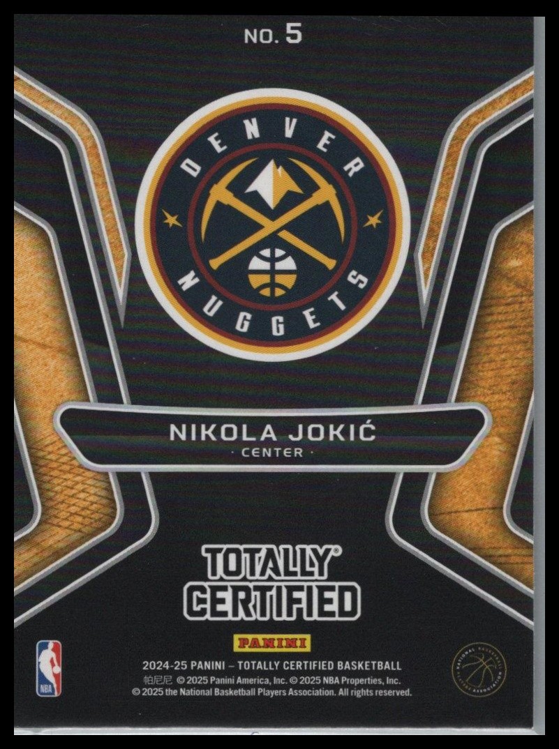 15 Totally Certified Nikola Jokic RC /25