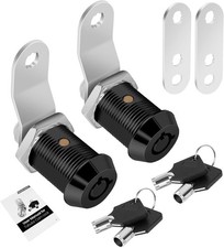 2 Pack Cabinet Lock with Keys, 7/8" RV Storage Locks Keyed Alike, RV Locks for S