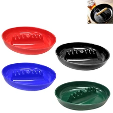 4 Ash Tray For Cigarettes & Cigar Round Plastic Melamine Tabletop Ashtrays Patio