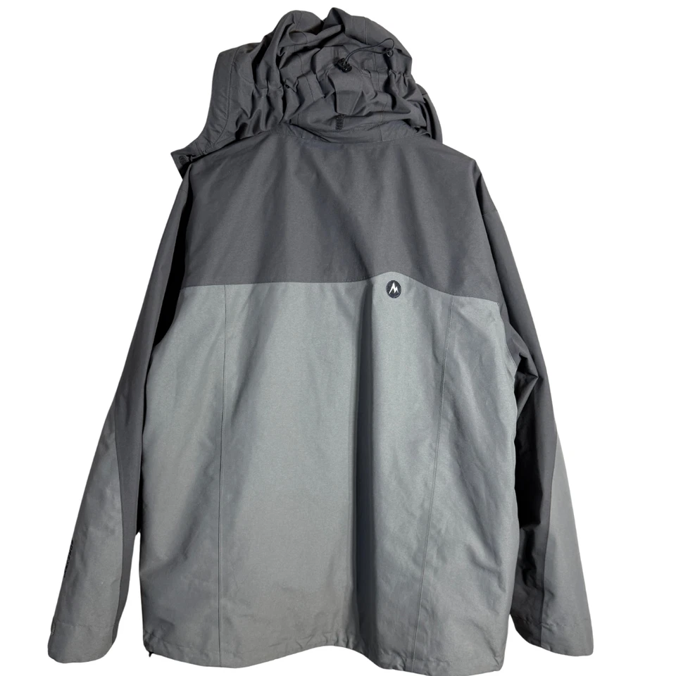 Marmot Anorak Performance Shell Gore-Tex Full Zip Jacket Mens Large Gray Outdoor - Image 2 of 4