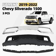 Front Bumper Lower Cover Kit For 2019-2022 Chevy Silverado 1500 w/ Air Deflector